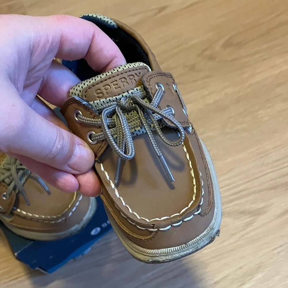 Sperry Kids Brown Tan Leather Moccasins